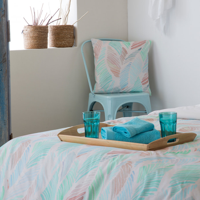 2 taies d'oreiller NAF NAF CANITO 65x65 cm - bleu vert