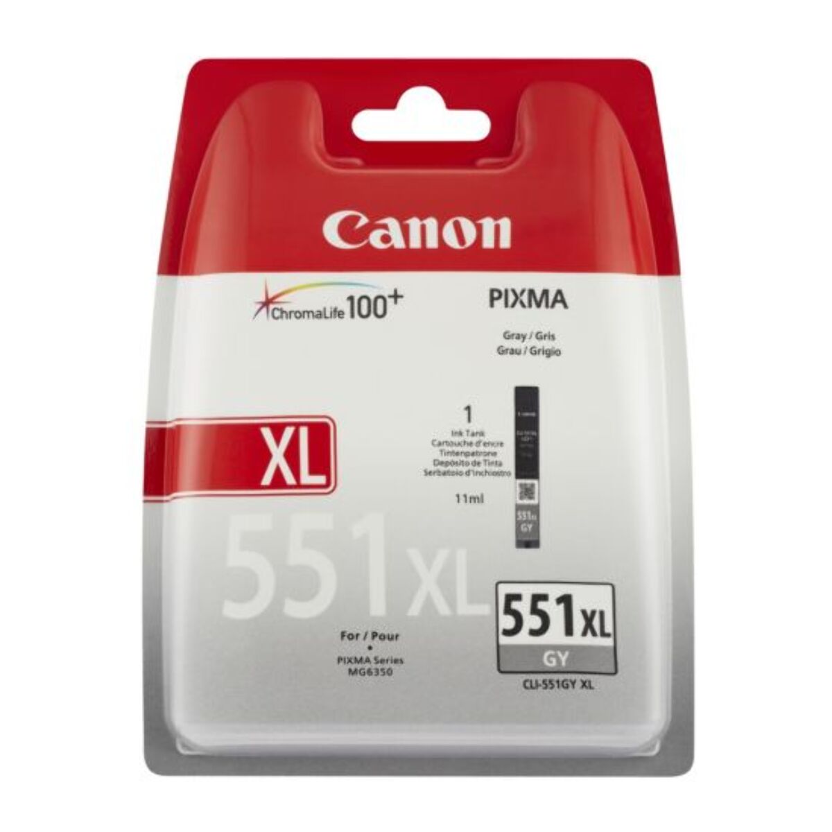 Cartouche d'encre CANON Originale CLI-551 XL Grise Haute Capacité - 6449B001