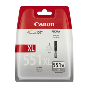 Cartouche d'encre CANON Originale CLI-551 XL Grise Haute Capacité - 6449B001