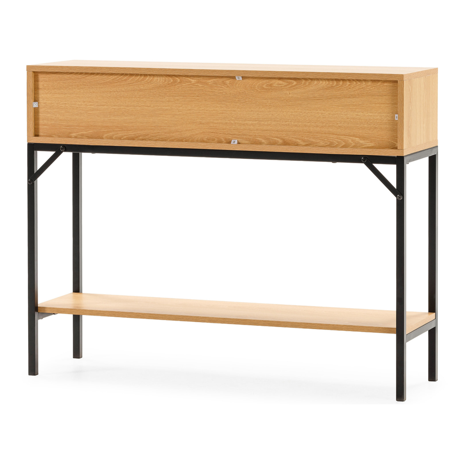 Mesa consola Auri 2 cajones efecto Roble
