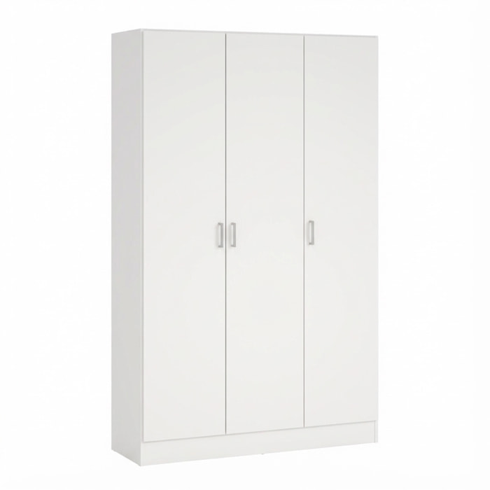 Armadio Multiuso Con 3 Ante Battenti E Ripiani Interni Design Moderno Salvaspazio Armadietto Mobile Camera Da Letto 140.25 x 36 x 180.9 cm Bianco