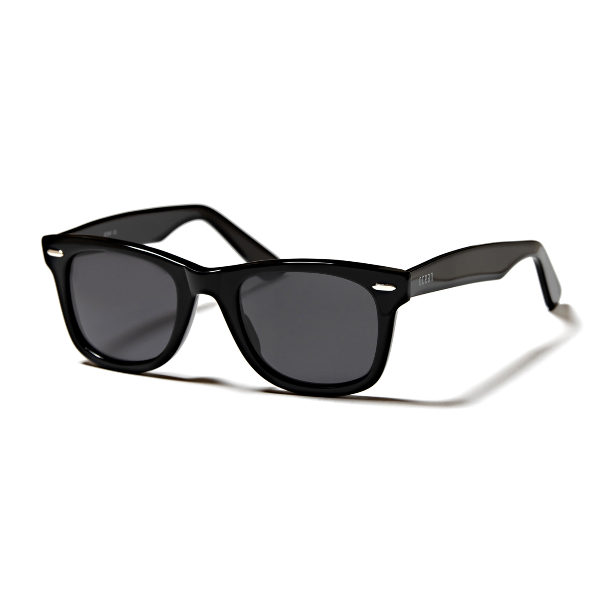 Gafas de sol OCEAN OSAKA - Negro brillante / Revo plateada