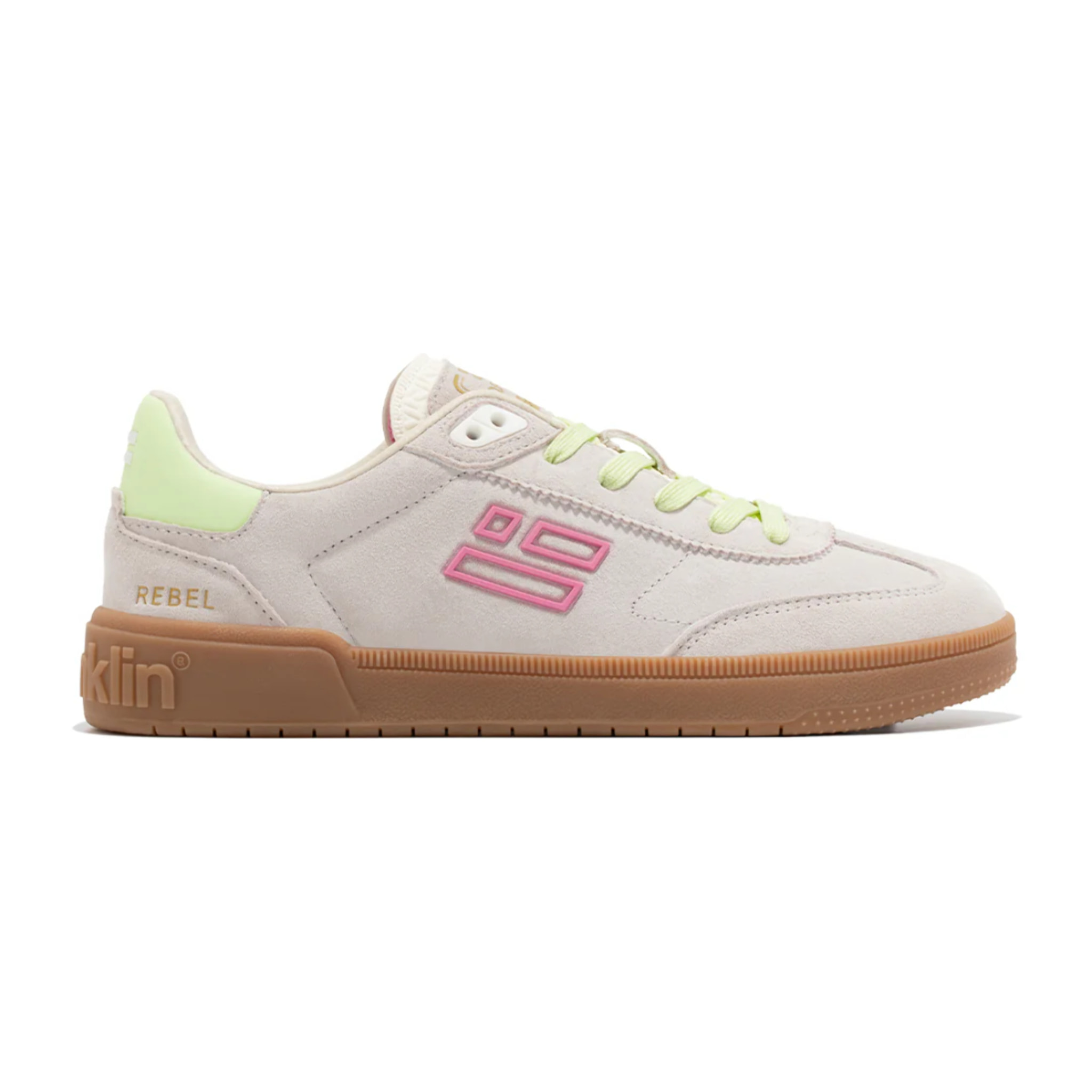 Zapatillas Bajas Piel de  Serraje Rebel Basic Flag Blanco Roto D.Franklin