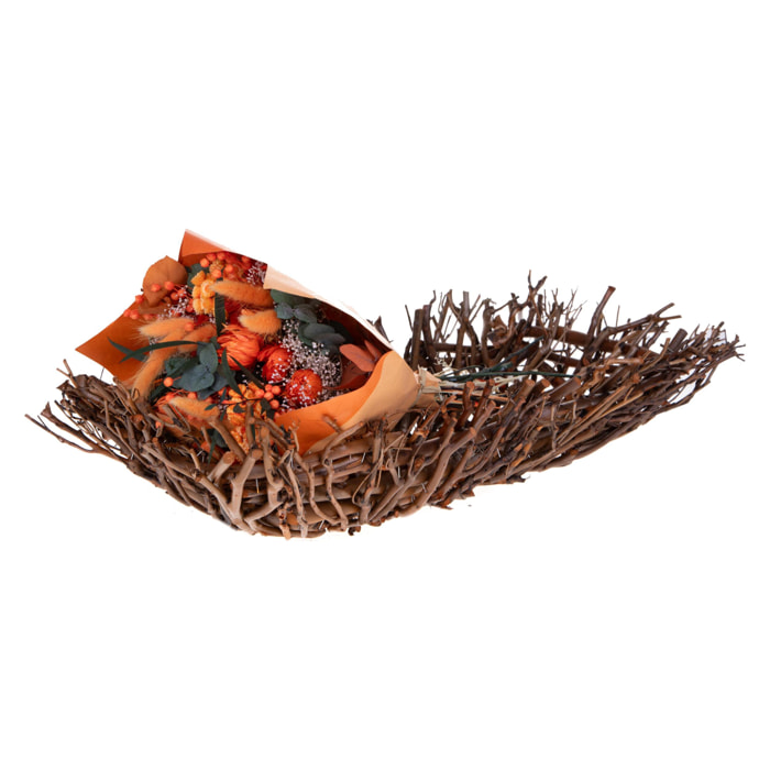 Vassoio con stecchi legno - Pezzi 1 - Marrone - 58XH15X33cm - Bianchi Dino