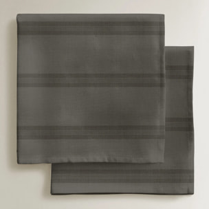 Lot de 4 serviettes Nua Marron foncé