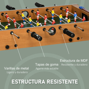 Futbolín de Mesa para Niños y Adultos 69x37x70cm con Patas Plegable para Familia