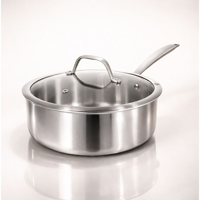 Sauteuse acier inoxydable 24cm - fait en France - tous feux TRIPLY