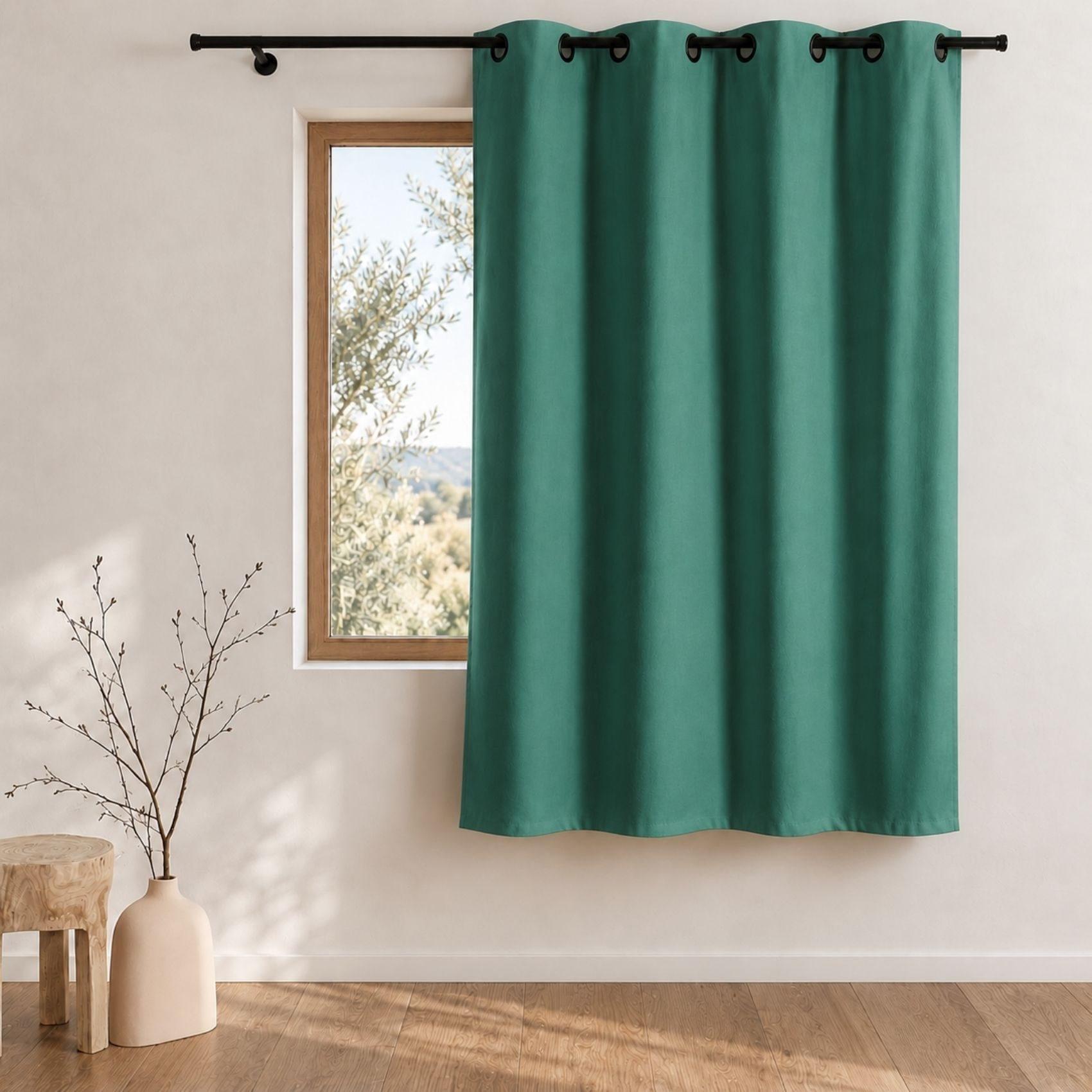Rideau thermique phonique et semi occultant KONFOR - Vert