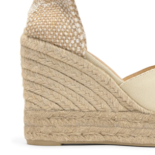 Alpargata Bianca cuña de yute 11cm doble plataforma