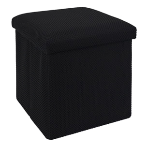 Coffre Pouf Pliable Atome Noir