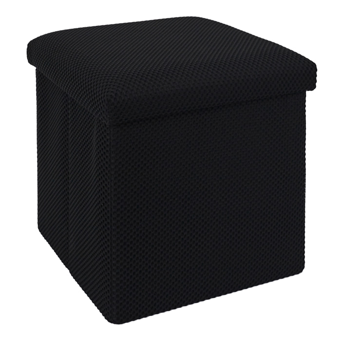 Coffre Pouf Pliable Atome Noir