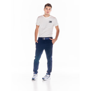 Pantalone uomo in velluto millerighe con cintura in vita, Leone 1947 Soft Basic