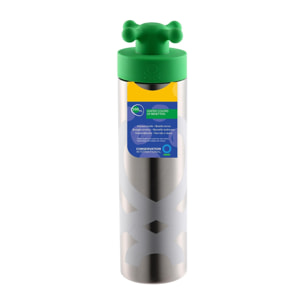 Botella de agua de doble pared 500ml acero inoxidable con tapa verde