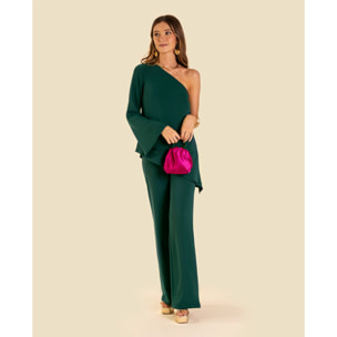 Blusa de mujer asimétrica con manga larga