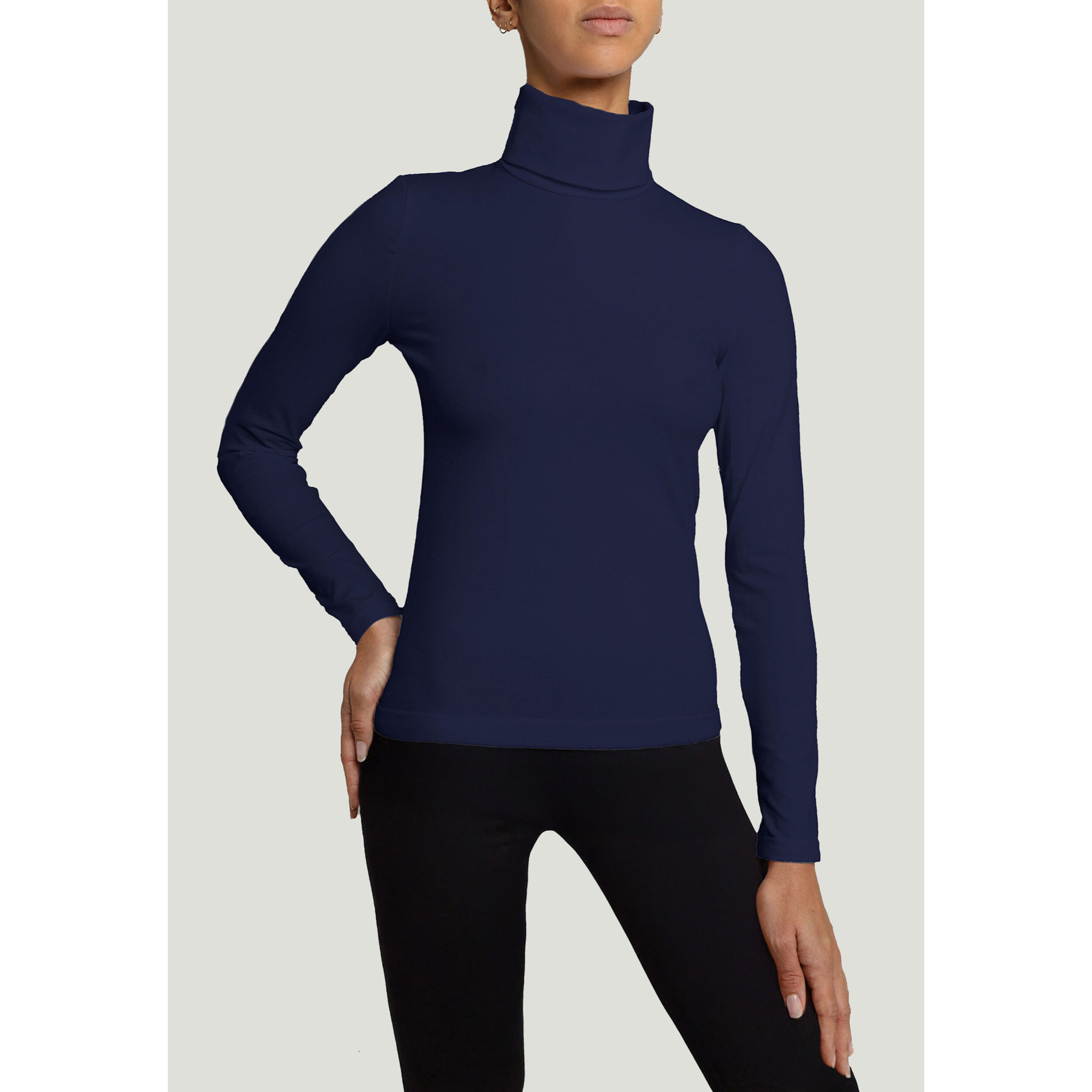 Top a maniche lunghe a collo alto Turtleneck Top Long Sleeves