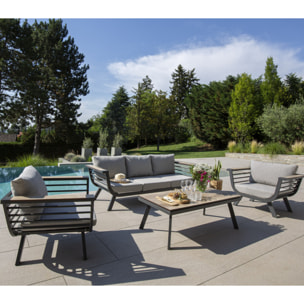Salon de jardin en aluminium - 5 places - CARMEL