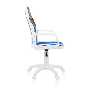 Silla gaming DRW Sticker Blanco Azul DRW