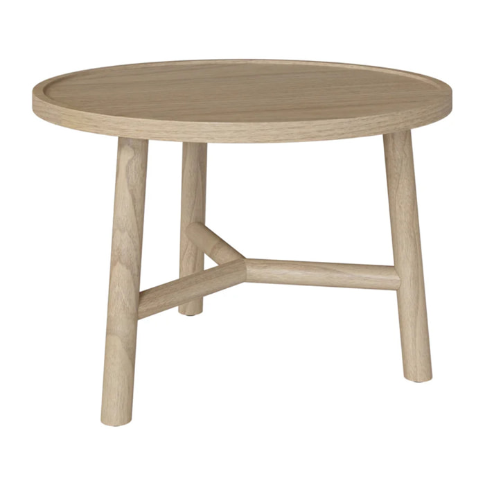 Table basse ronde en bois de mindi D60 cm - Paloma
