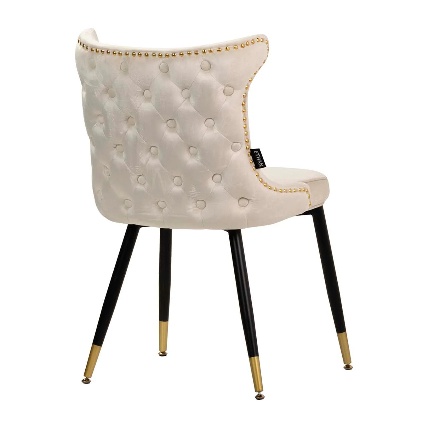 Silla Tachuelas Velvet Blanco Aspen 49x54x79 Cm