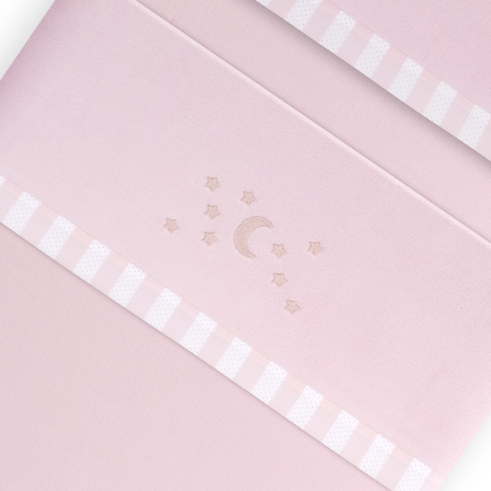 Triptico Coche Coralina D. Algodon Luna Estrellas Rosa