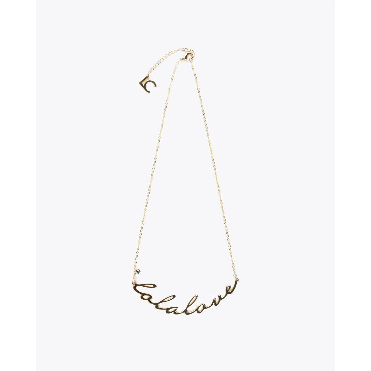 Collana essenziale con catena d'amore scritta a mano da Lola