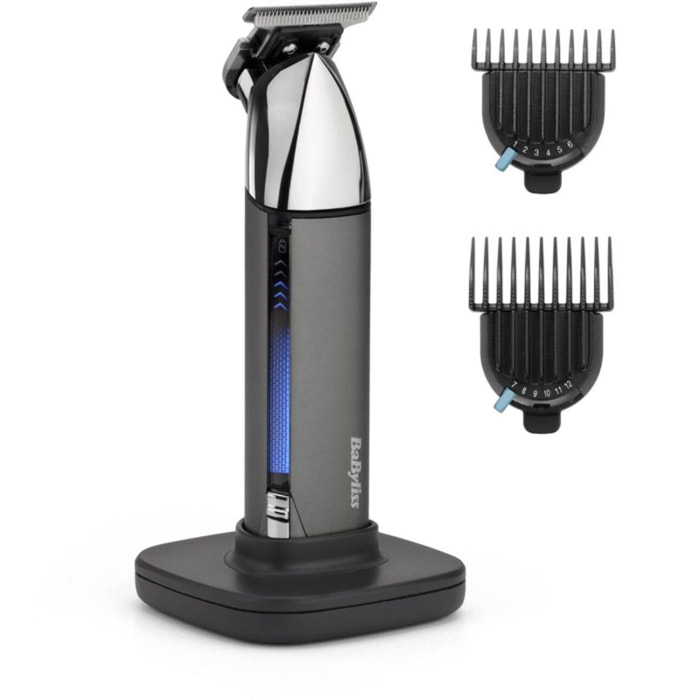 Tondeuse barbe BABYLISS Super-X Metal Series T996E, 13 hauteurs de coupe, précision 0,2 mm, autonomie 300 mn
