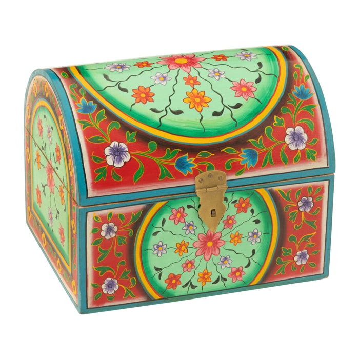 J-Line boîte Rectangle Mumbai - bois - multicolore