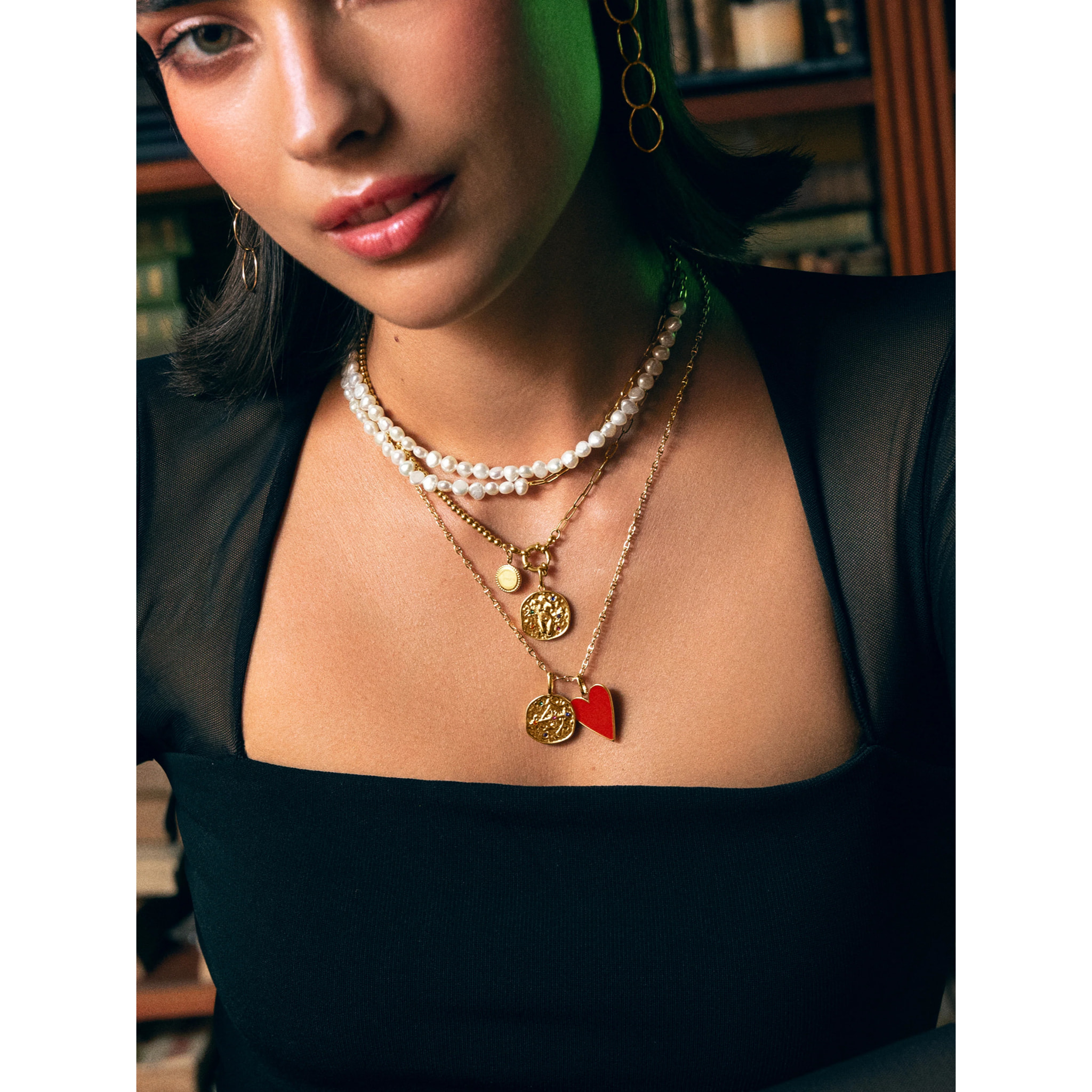 Collar Chic Pearl Acero Baño Oro