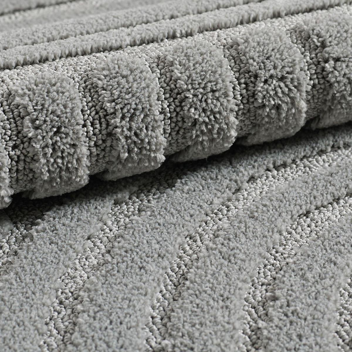 Tapis salon au motif géométrique en relief, moderne et élégant, MANON