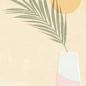 Affiche fleurs Un été jaune citron Affiche sous cadre noir