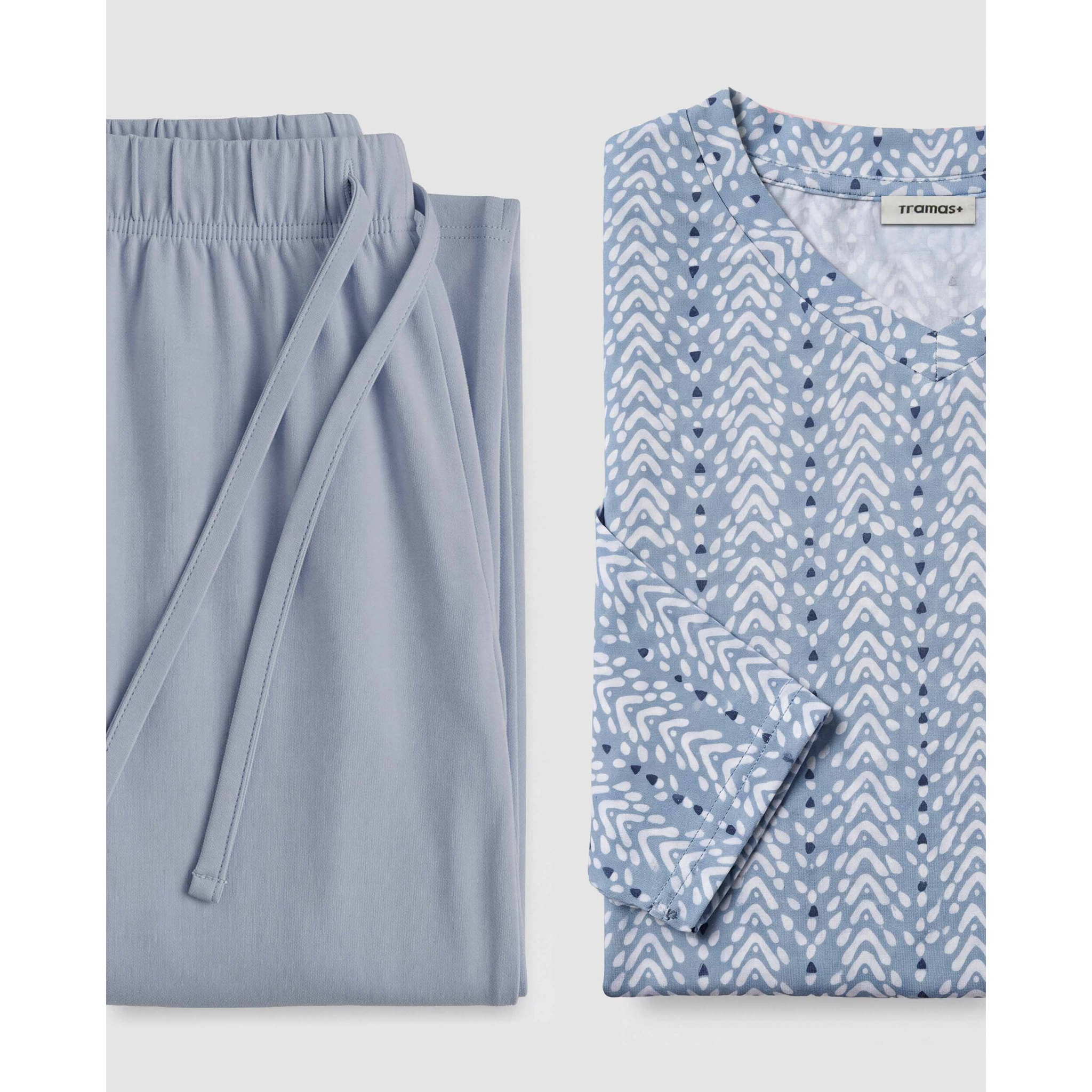 Pijama largo suave zuberi índigo