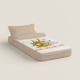 Naturals - Saco Nórdico Estampado - Infantil - Sin relleno - Incluye 1 Funda de Almohada - 100% Algodón - Safari