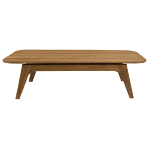 COLINE - Table basse de jardin 130x70cm en bois de teck recyclé