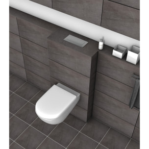 Pack WC bâti-support Villeroy & Boch + WC Infinitio rimless + Abattant softclose + Plaque blanche + Set d'habillage