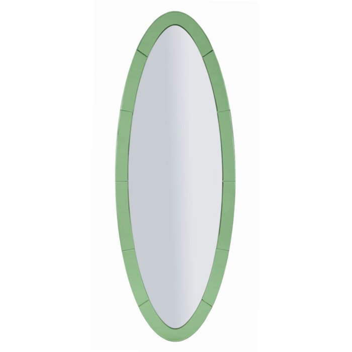 SPECCHIO DA MURO OSLO VERDE CM 55X2X150 (MISURA SPECCHIO CM 42,5X137,5)