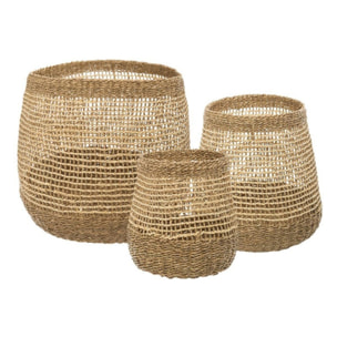 Cesta redonda calada x 3