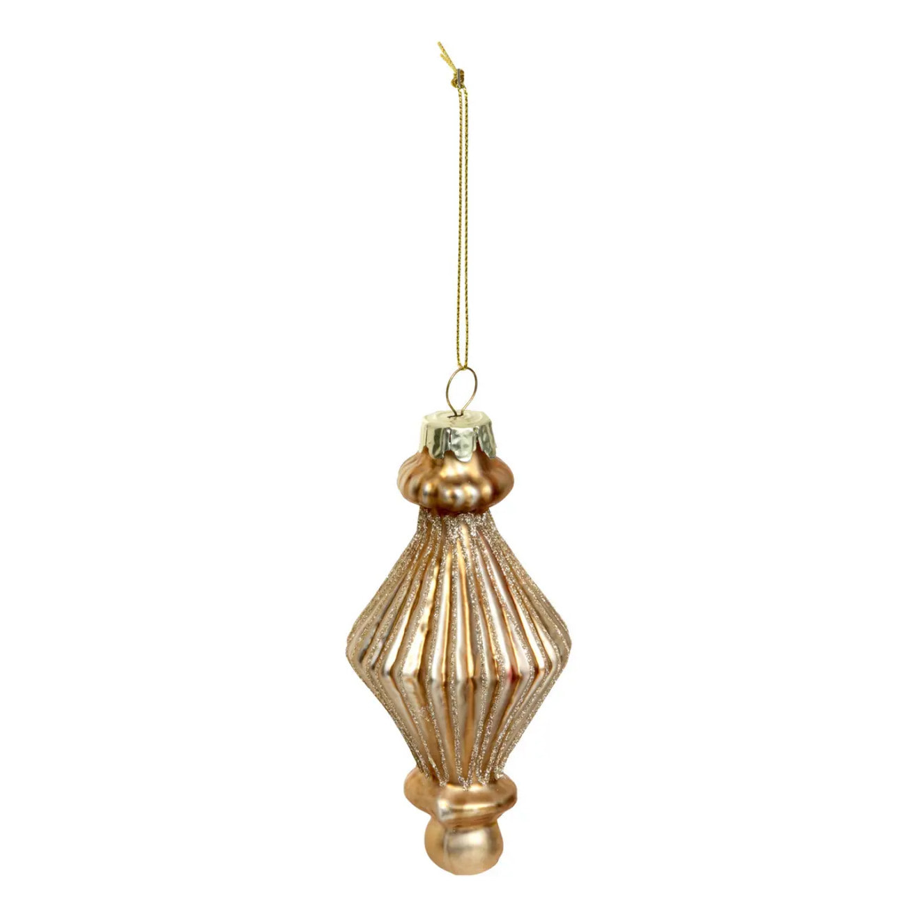 Suspension de sapin lustre en verre doré 13 cm