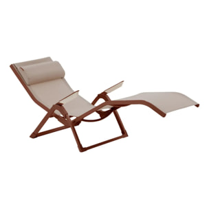 Transat Decima beige lin/acajou