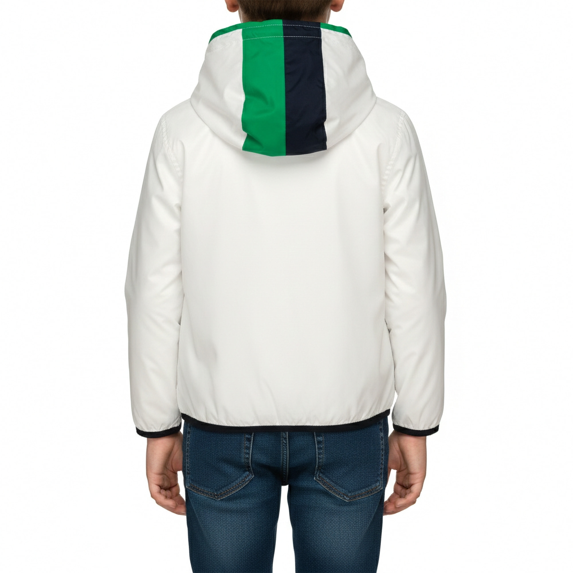 Giubbino K-way nylon con cappuccio Polo Club St Martin Bianco