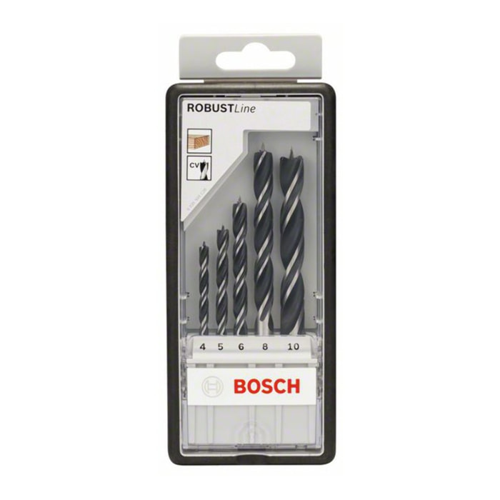 Coffret BOSCH Robust Line - 5 mèches bois - 2607010527