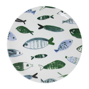 Set 6 piatti da frutta Camogli in ceramica sottosmalto