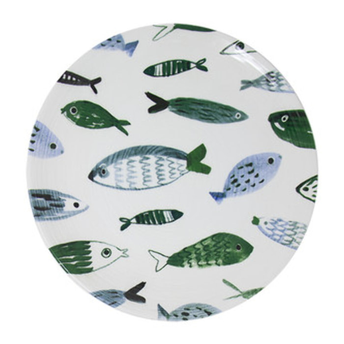 Set 6 piatti da frutta Camogli in ceramica sottosmalto