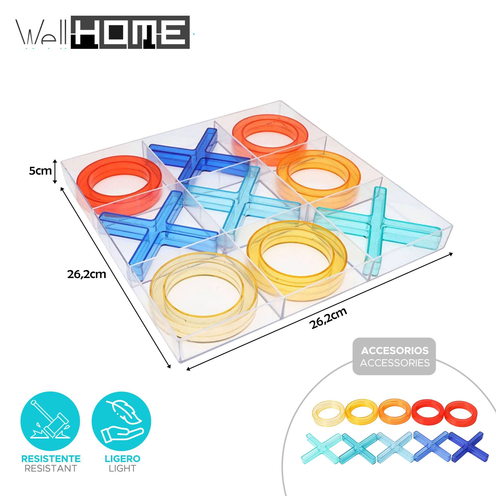 Well home - juego de tic tac toe transparente 5x y 5o