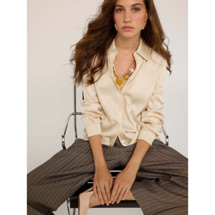 Motivi - Camisa de satén - Beige