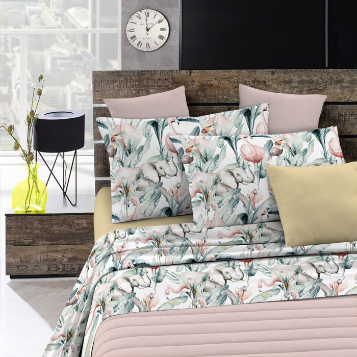 COMPLETO LETTO FASHION MADE IN ITALY MICROFIBRA- DENNY MATRIMONIALE