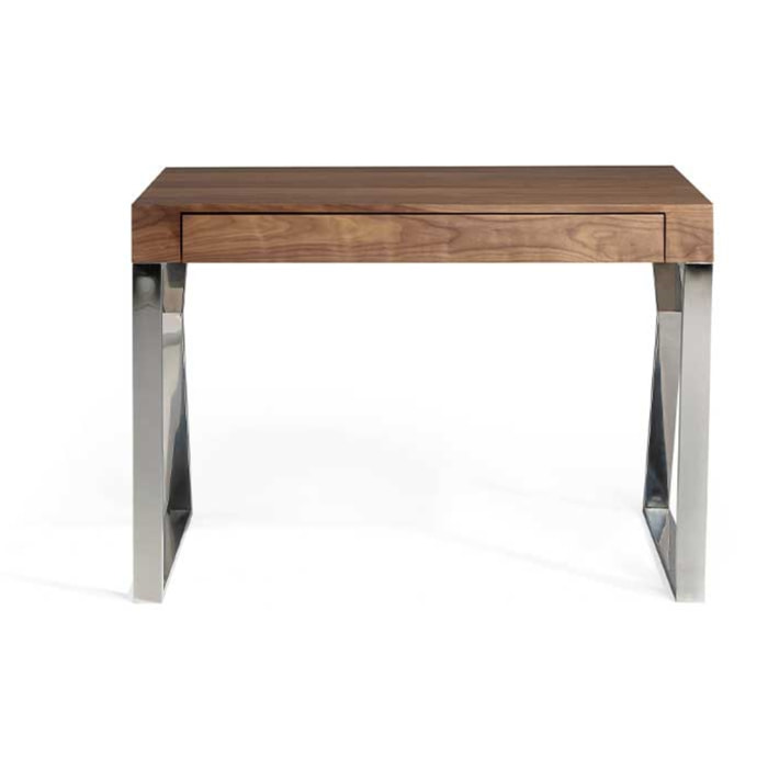 Escritorio – Nogal y metal cromado