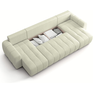 Canapé panoramique convertible 6 places en tissu chenille - ALBA