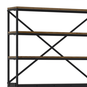Bibliothèque 160 cm en bois et métal - Goa