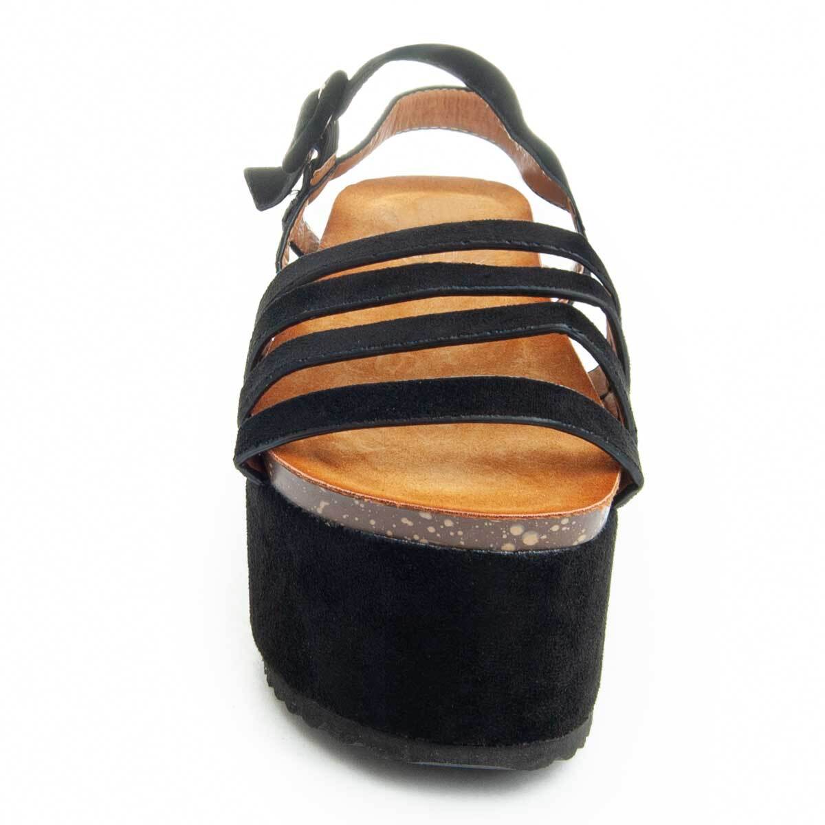 Sandalias de Plataforma - Negro - Altura: 10 Cm