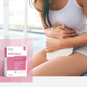 ISN - Endomelia - Complément alimentaire à base de PEA, NAC, Resvératrol, Plantes, Vitamines & Minéraux - Favorise le confort menstruel - Equilibre émotionnel - Cure 30 jours